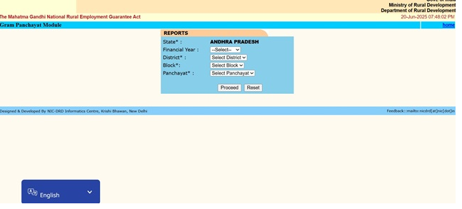 nrega nic.in.ap Job Card List
