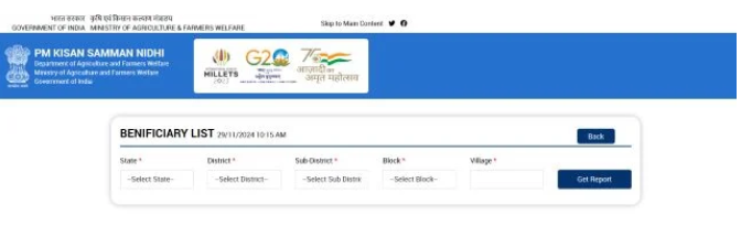 PM Kisan Beneficiary List